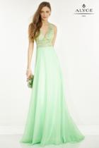 Alyce Paris - 6566 Prom Dress In Honeydew Silver