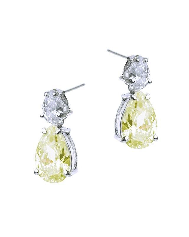Cz By Kenneth Jay Lane - Petite Canary Drop Earrings