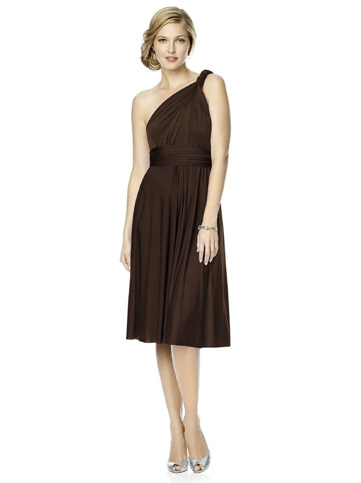 Dessy Collection - Mj-twist1 Dress In Espresso