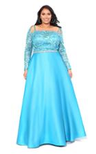 Kurves By Kimi - Stunning Laced And Embellished Off The Shoulder A-line Dress 7001