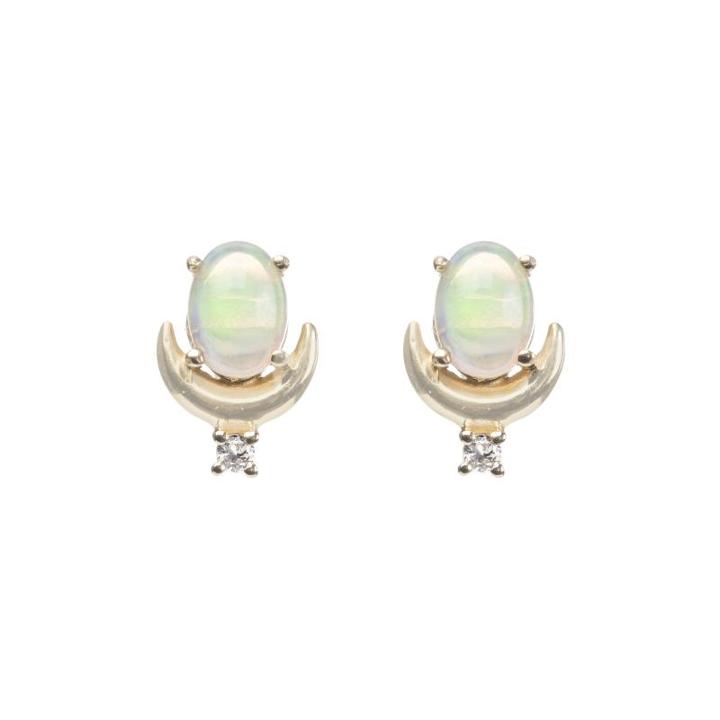 Ashley Schenkein Jewelry - Jaipur Crescent Moon Stud