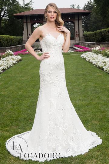 Rachel Allan Bridal - Embroidered Bodice Trumpet Overskirt Gown M642