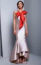 Beside Couture By Gemy - Bc1318 Asymmetrical Bowed Mermaid Gown