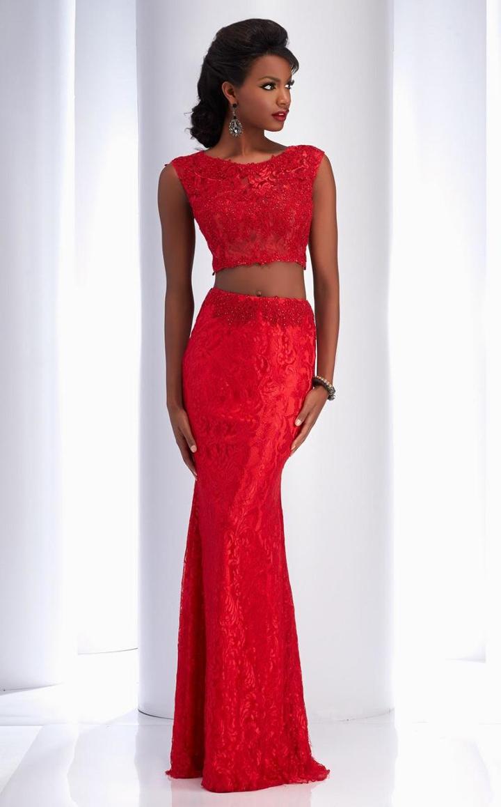 Clarisse - 2716 Two-piece Jeweled Applique Gown