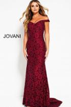 Jovani - 53208 Floral Off-shoulder Sheath Dress