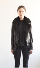 La Bete - Classic Motorcycle Jacket With Lamb Shearling