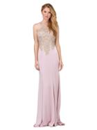 Dancing Queen - Embellished Illusion Halter Fitted Dress