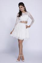 Nox Anabel - Two Piece Lace Long Sleeve Short Party Dress 6268