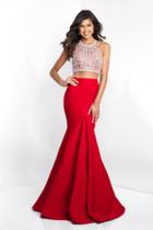 Blush - C1014 Two Piece Embellished Mermaid Dress