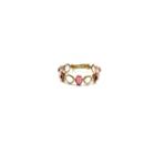 Tresor Collection - Pink Tourmaline & Rainbow Moonstone Ring Band In 18k Yellow Gold