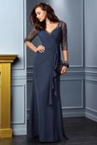 Alyce Paris - 29771 Embellished Quarter Length Sleeve Sheath Dress