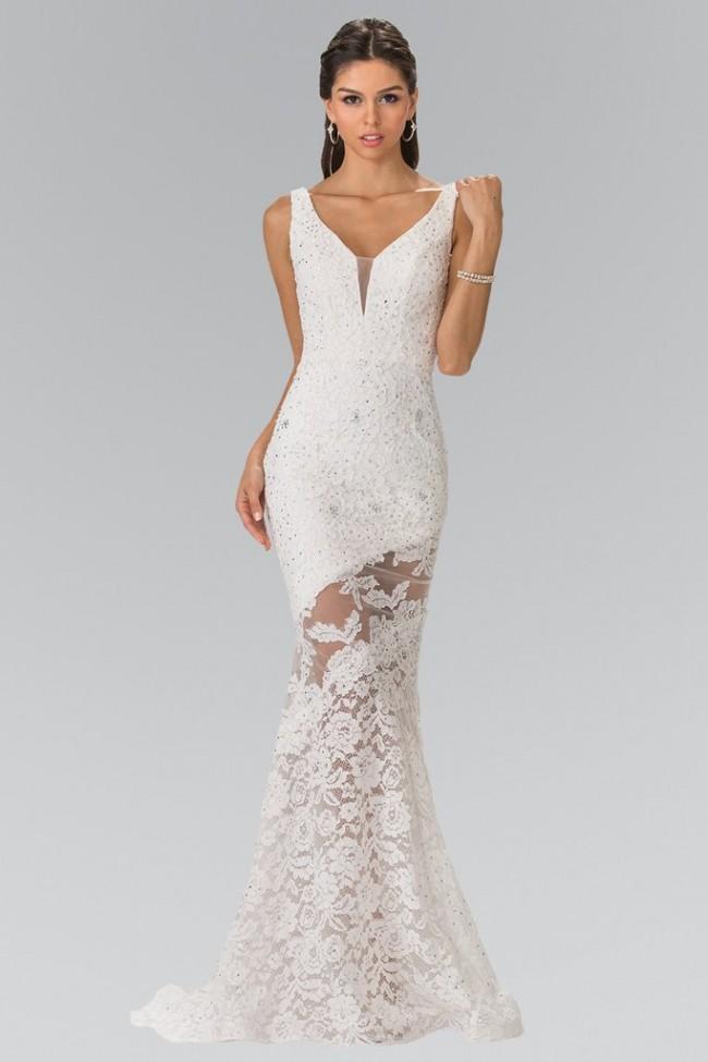 Elizabeth K - Sleeveless Lace Long Dress Gl2249