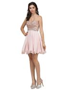 Dancing Queen - 2049 Strapless Gilded Lace Dress