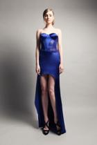 Beside Couture By Gemy - Cpf13 3667 Applique Corset High Low Dress