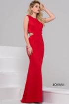 Jovani - Tailored Jewel Sheath Gown With Side Cutouts 39773