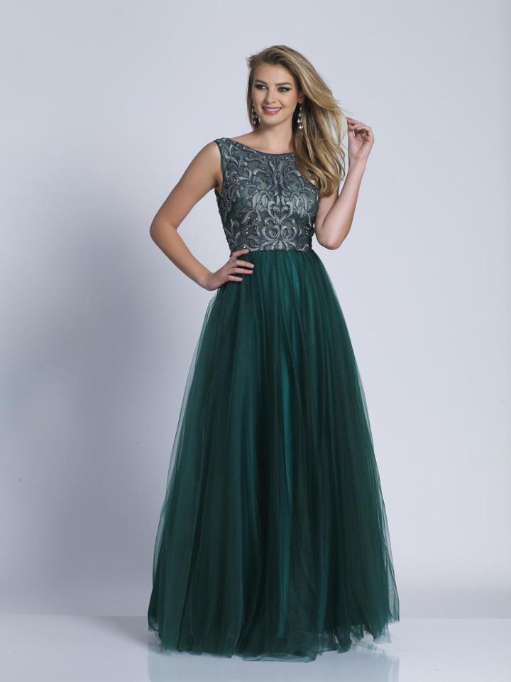 Dave & Johnny - 3359w Embellished Bateau Neck A-line Dress