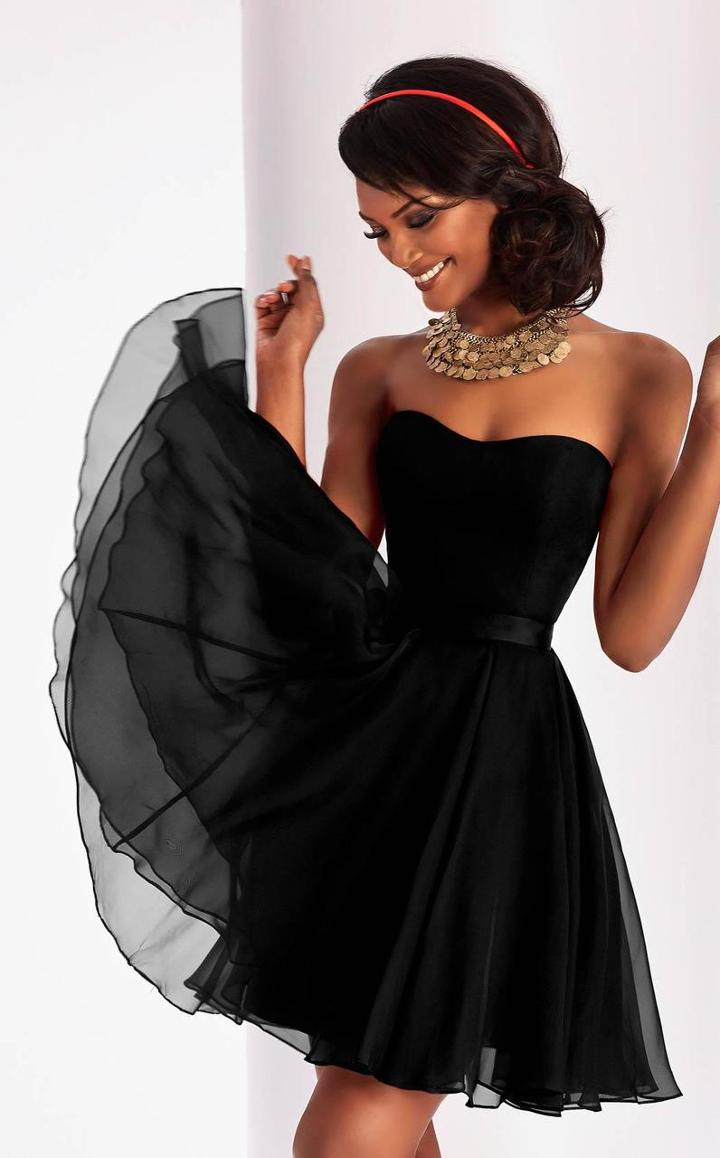 Clarisse - 3215 Strapless Chiffon A-line Dress