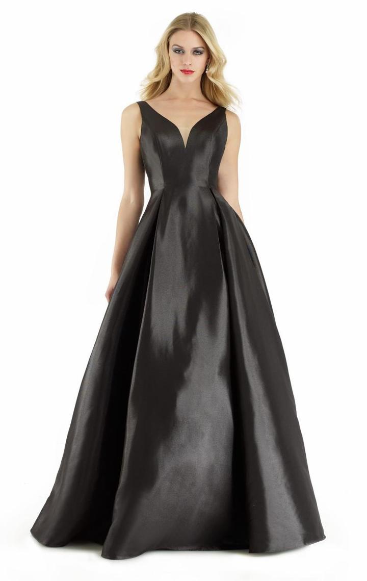 Morrell Maxie - 15907 Fitted V-neck Sleeveless Ballgown