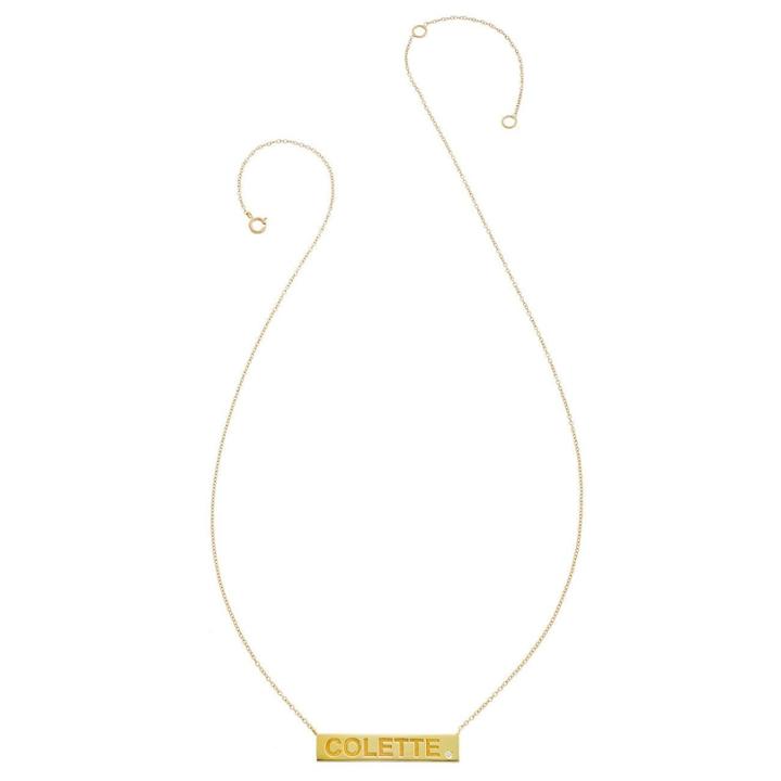 Heather Hawkins - Fine Diamond Bar Necklace - Customizable