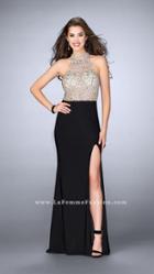 Gigi - Beaded Sleeveless High Neck Jersey Dress 24090