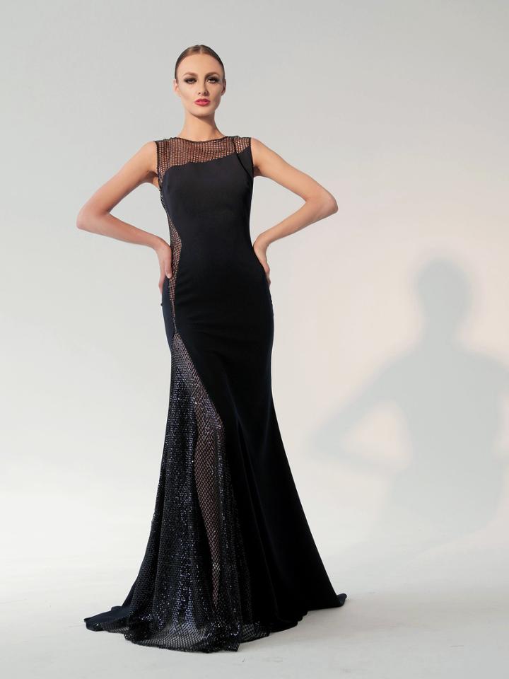 Nicole Bakti - 6790 Net Fitted Evening Gown
