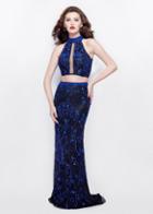 Primavera Couture - 3023 Two-piece Halter Evening Gown