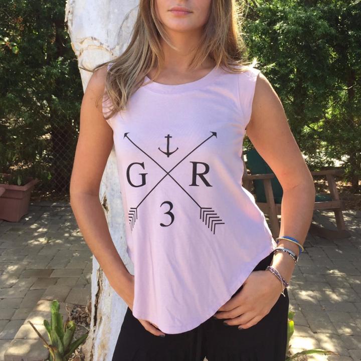 Gr Anchor Rocker Tank In Light Pink