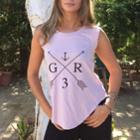 Gr Anchor Rocker Tank In Light Pink