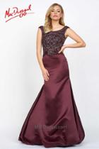Mac Duggal Couture - 48493 Scoop Neck Gown In Merlot