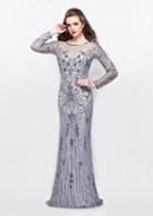 Primavera Couture - 1989 Bedazzled Sheer Jewel Sheath Dress