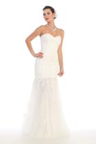 May Queen - Strapless Sweetheart With Lace Applique Dress Rq7220