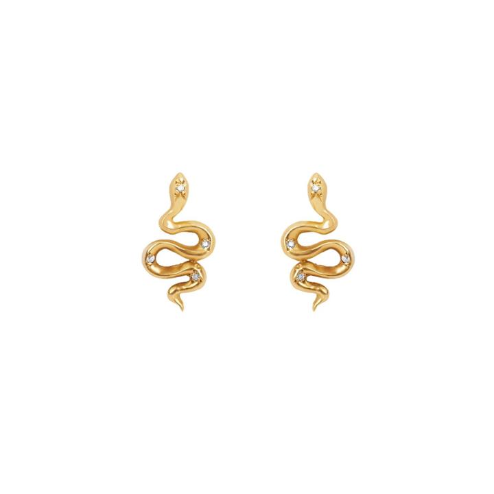 Logan Hollowell - New! Kundalini Snake Studs With Diamonds