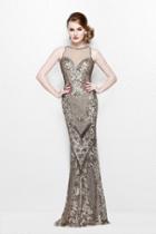 Primavera Couture - Illusion Long Beaded Dress 1736