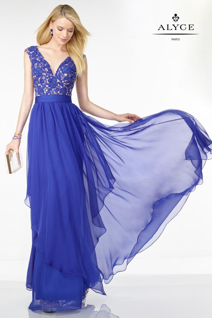 Alyce Paris Black Label - 5743 Dress In Sapphire Nude