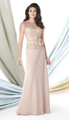 Montage By Mon Cheri - 114927 Long Dress In Stone