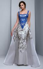 Beside Couture By Gemy - Bc1353 Embroidered Sheath Dress With Overlay