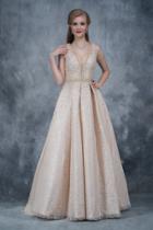 Nina Canacci - 3135 Gilded Embellished Sleeveless Evening Dress