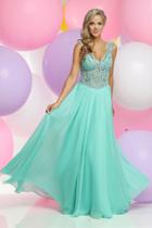 Zoey Grey - Ornate Scalloped V-neck A-line Gown 30872