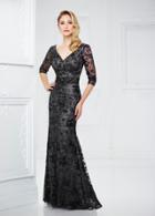 Montage By Mon Cheri - 217932 Embroidered Illusion Sleeve Gown