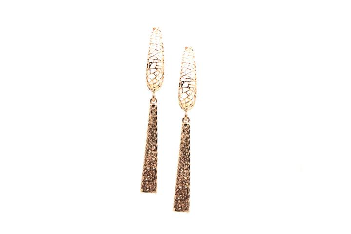 Tresor Collection - Lattice Dangle Earrings In 18k Rg
