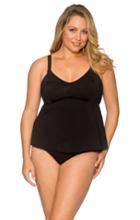 Curve Swimwear Black 391d/dd Tunic Tankini W/ Removable Cups Top