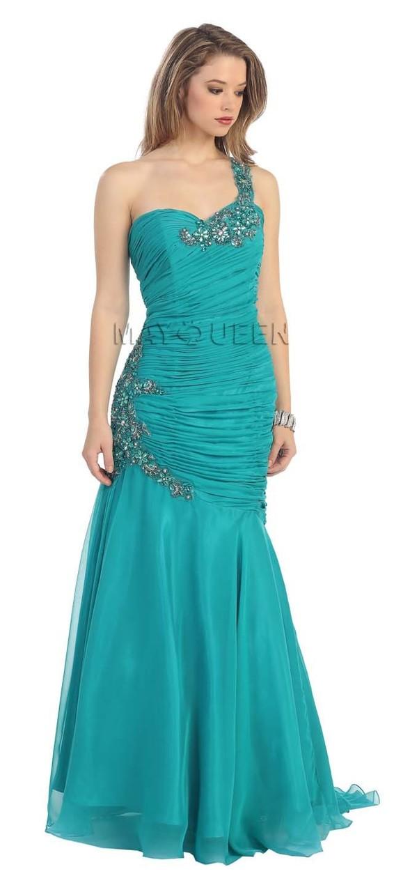 Ornate Ruched Mermaid Gown