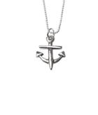 Femme Metale Jewelry - Open Anchor Pendant Necklace