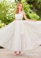 Enchanting By Mon Cheri - 118147 One Shoulder Tea Length Wedding Dress