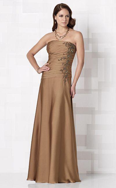 Cameron Blake By Mon Cheri - 212681 Long Dress In Bronze