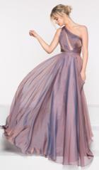 Colors Dress - 2000 One Shoulder Asymmetrical A-line Chiffon Gown