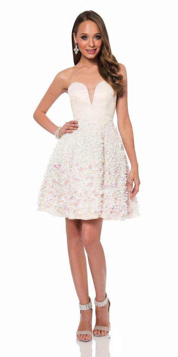 Terani Evening - Fascinating Floral Strapless Dress 1611p0107