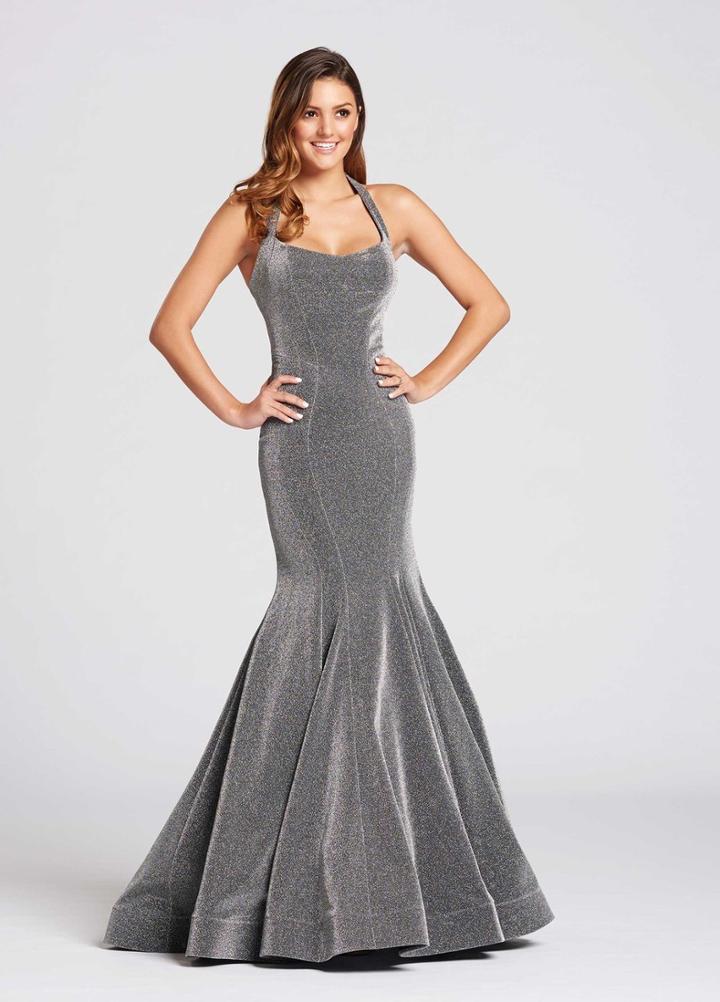 Ellie Wilde - Ew118101 Embellished Halter Mermaid Dress