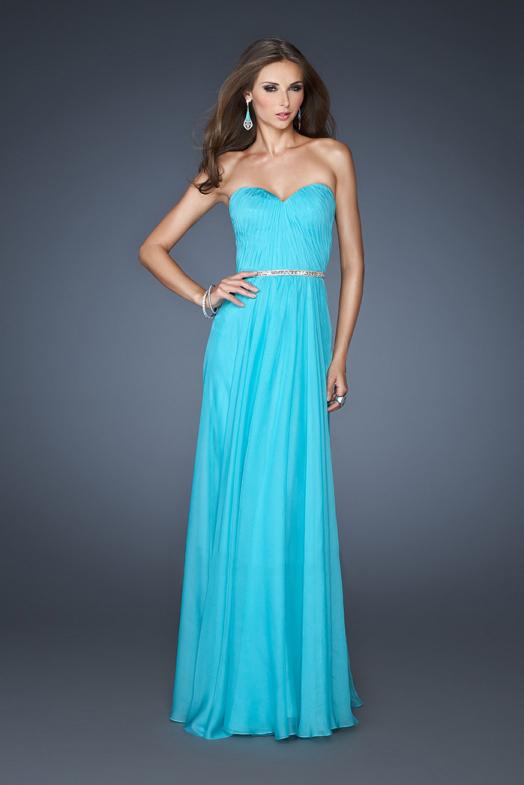 La Femme - 18332 Fabulous Flowing Strapless Sweetheart Evening Dress