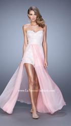 La Femme - 21383 Lace Sweetheart Chiffon Romper/dress